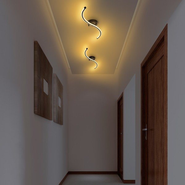 Plafonieră neagră LED 10x67 cm Yilan – Opviq lights-image-3