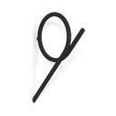 Cârlig negru de montat pe perete din oțel Tuba M – Spinder Design