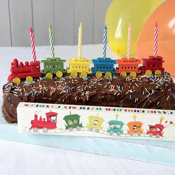 Set 6 suporturi pentru lumânări tort Rex LondonTrain-image-1