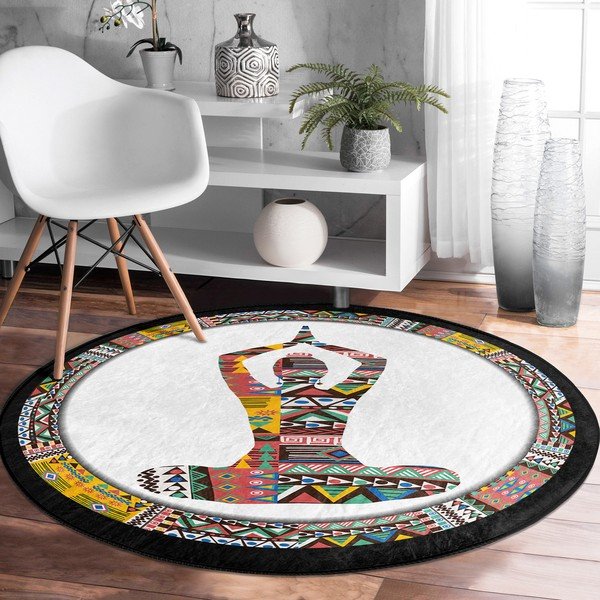 Covor rotund  lavabil adecvat și  pentru aspiratoare robot   ø 80 cm Comfort – Mila Home-image-3