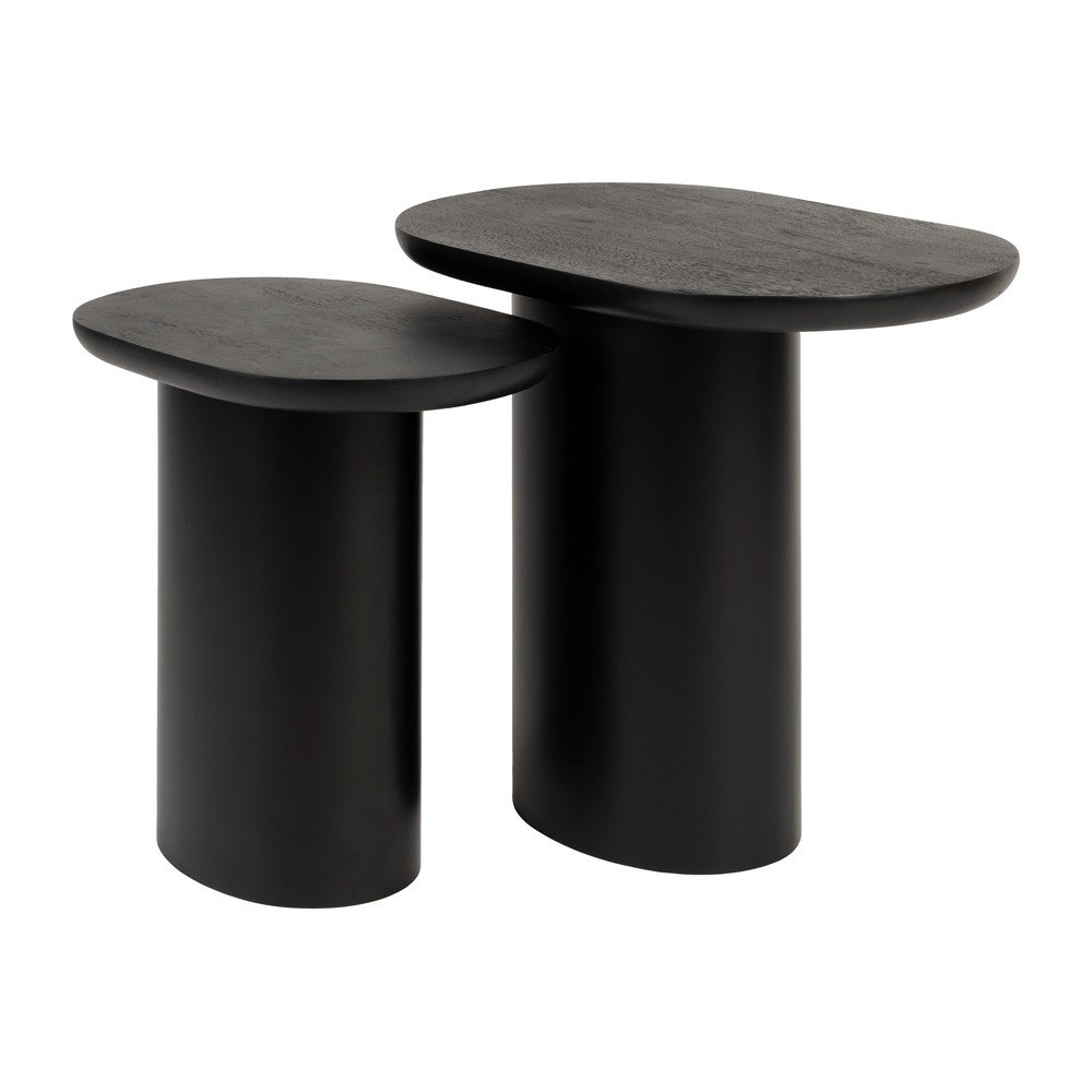 Măsuțe auxiliare 2 buc. cu blat din lemn de mango 37x56 cm Bela – White Label