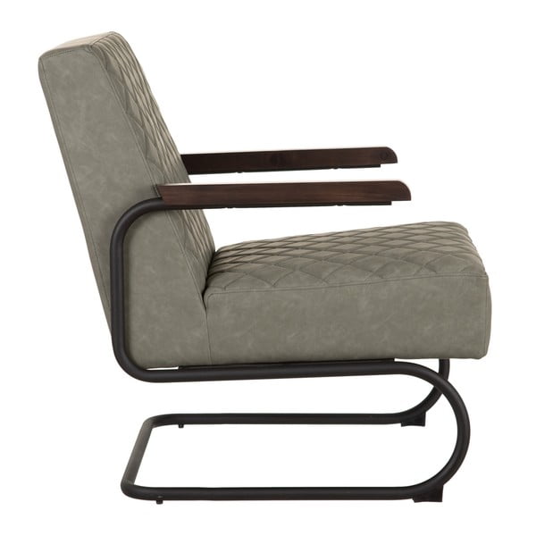 Fotoliu kaki cu tapițerie din imitație de piele – Ixia-image-3