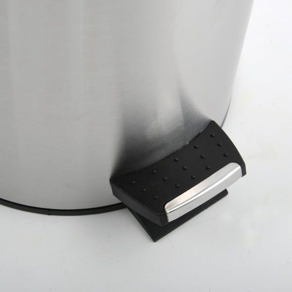 Coș de gunoi argintiu mat cu pedală din oțel 5 l   Adonis – Spirella-image-4