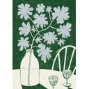 Poster 30x40 cm Blue Flowers & Red Wine – Anouk van Cleef – The Poster Club