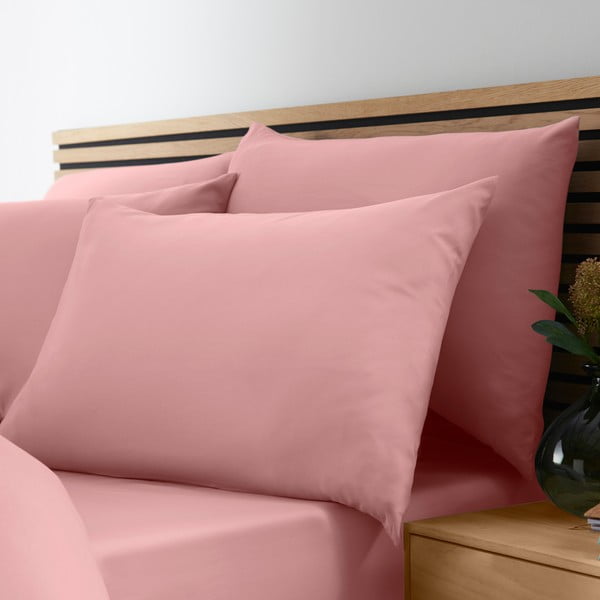 Lenjerie de pat roz pentru pat dublu, extinsă 260x220 cm So Soft Non-Iron – Catherine Lansfield-image-3