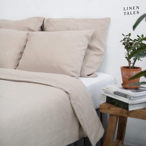 Lenjerie de pat crem din fibre de cânepă pentru pat dublu 200x220 cm – Linen Tales-image-3