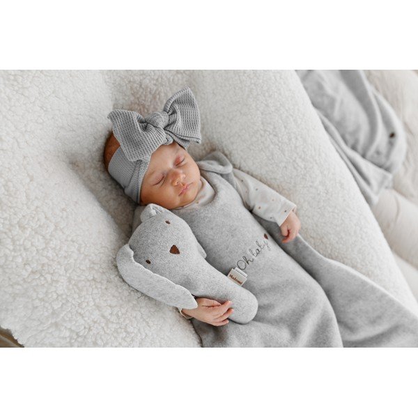 Jucărie zornăitoare gri Rabbit – Malomi Kids-image-4