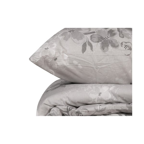 Lenjerie de pat gri din bumbac ranforcé pentru pat de o persoană 140x200 cm Elena – Mijolnir-image-2