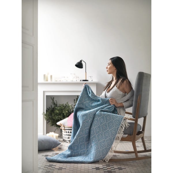 Pled din amestec de bumbac Euromant Aisha, 140 x 180 cm, gri - maro-image-2