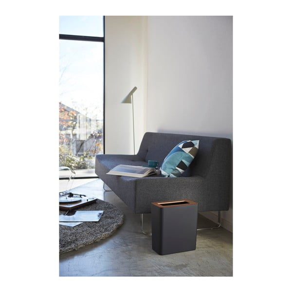 Coș de gunoi Yamazaki Rin Square, negru-image-1