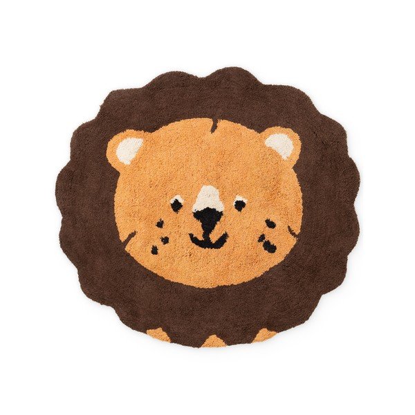 Covor pentru copii portocaliu/maro lavabil/țesut manual din bumbac 112x120 cm Snuggle Lea – Hanse Home