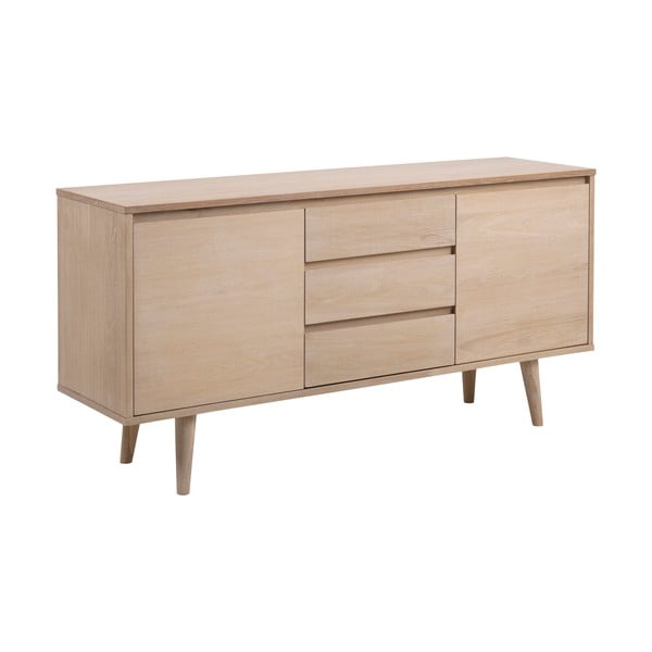 Comodă în culoare naturală joasă cu aspect de lemn de stejar 150x75 cm Nagano – Actona-image-2