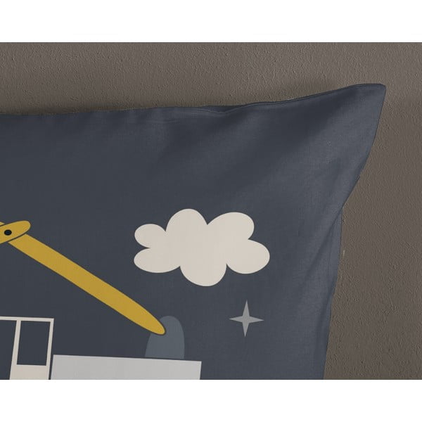 Lenjerie de pat pentru copii gri din bumbac pentru pat de o persoană 140x200 cm Rush – Good Morning-image-3