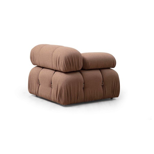 Modul pentru canapea maro cu tapițerie din stofă bouclé (partea stângă) Bubble – Artie-image-3