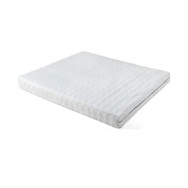 Pat dublu tapițat bej cu saltea și somieră 180x200 cm Noira Slim - Bonami Selection-image-4