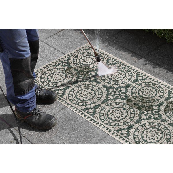 Covor adecvat pentru exterior NORTHRUGS Jardin, 80 x 350 cm, verde-crem-image-3