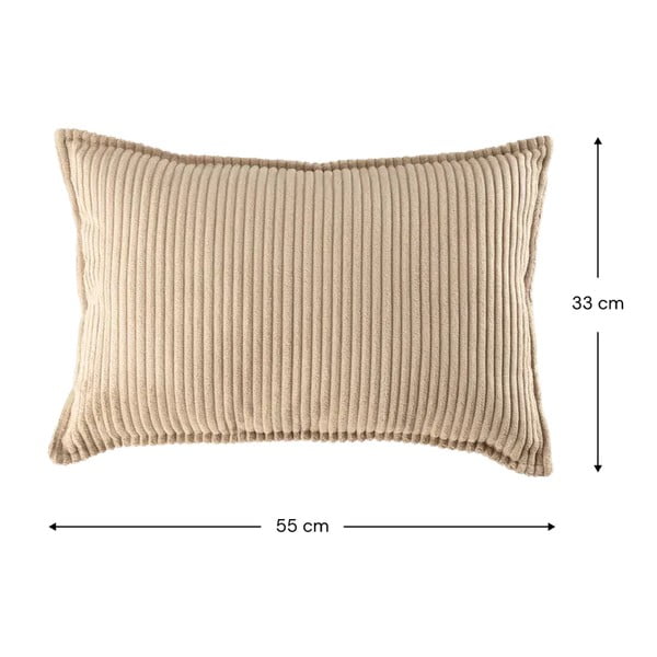 Pernă decorativă pentru copii maro deschis cu tapițerie din catifea reiată Bolster – Wigiwama-image-4