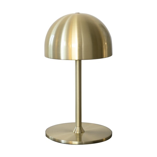 Veioză alămie LED cu control prin telecomandă cu abajur din metal (înălțime 22 cm) Tim – Sirius