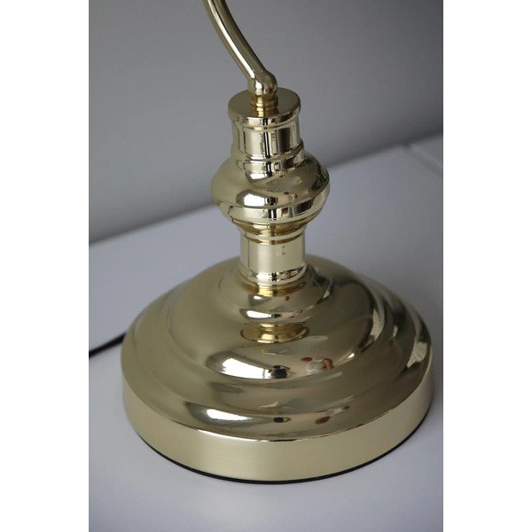 Veioză alămie cu abajur din sticlă (înălțime 42 cm) Bankers – Markslöjd-image-2