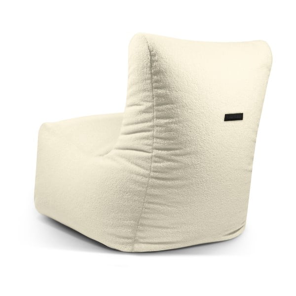 Fotoliu bean bag gri deschis cu tapițerie din țesătură bouclé Seat Lounge – SLOWDOWN-image-4