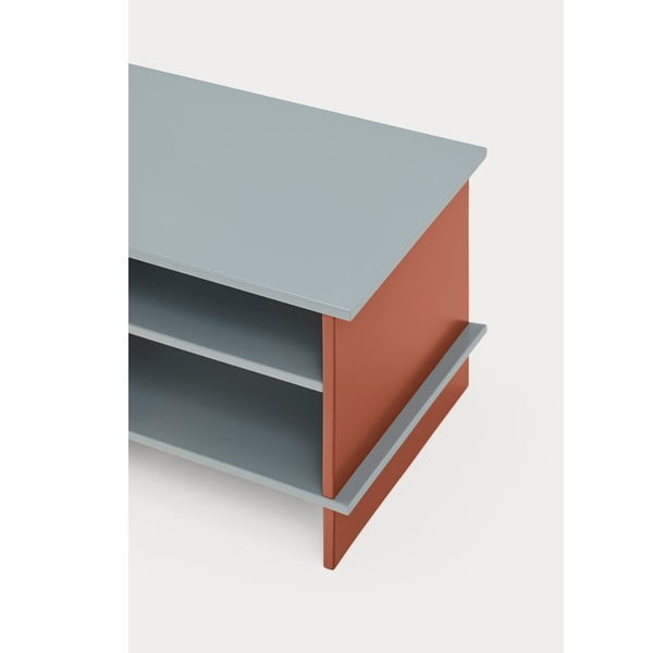 Noptieră cărămizie/gri cu rafturi Inari – Teulat-image-4