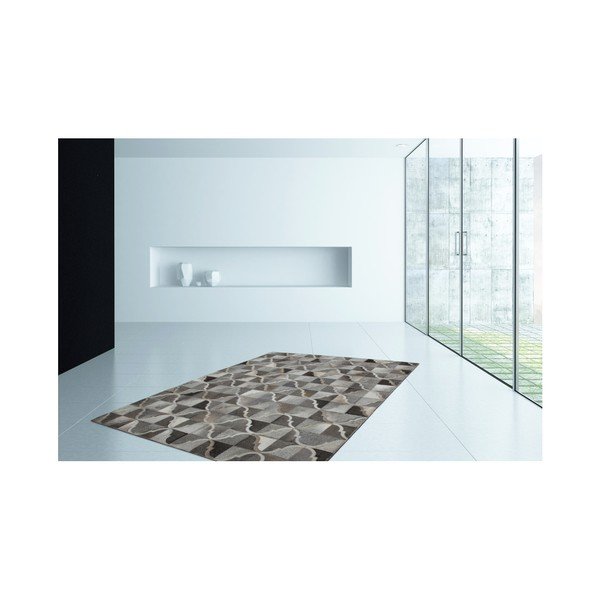 Covor gri din piele Eclipse, 160x230cm-image-1