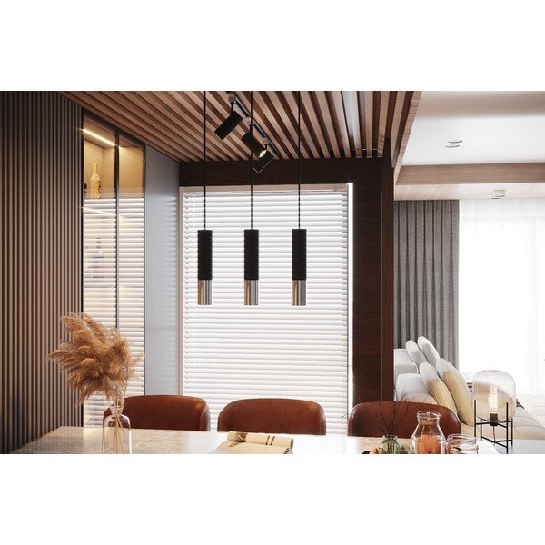 Plafonieră neagră/argintie din metal ø 6 cm Longbot – Sollux-image-4