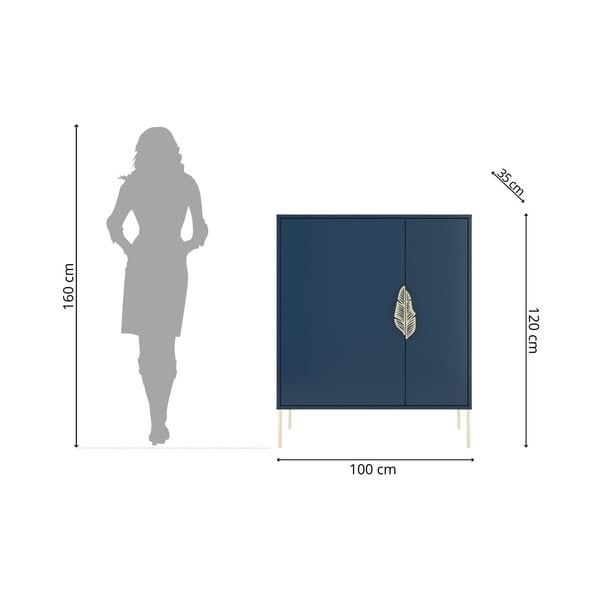 Suport de pantofi albastru închis Skandica Merlin-image-4