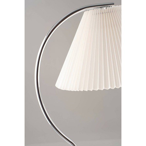 Lampadar alb/argintiu lucios din material textil (înălțime 165 cm) Celie – Jotex-image-3