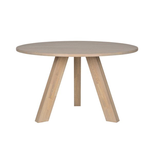 Masă din lemn de stejar De Eekhoorn Rhonda, Ø 129 cm
