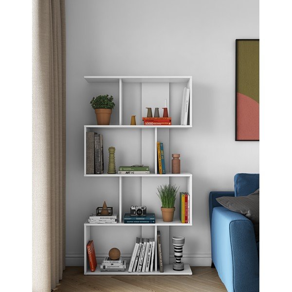 Bibliotecă albă 89x165 cm Sigma - TemaHome -image-1