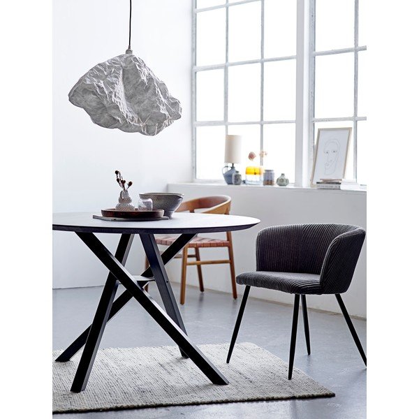 Bol servire din gresie ceramică Bloomingville Thea, ø 24,5 cm, alb-gri-image-4