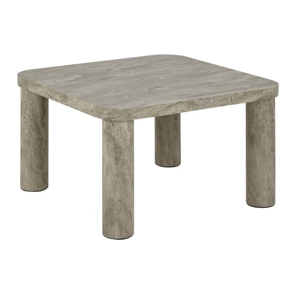 Măsuță de cafea gri deschis cu aspect de marmură 60x60 cm Solano – Actona