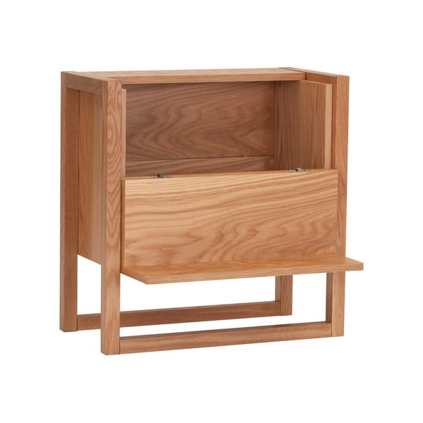 Dulap pentru vinuri din lemn de stejar în culoare naturală 59x60 cm NewEst - Woodman-image-2