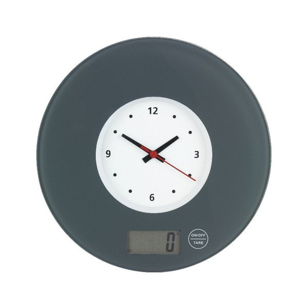 Cântar de bucătărie cu ceas Wenko Clock, gri -image-2