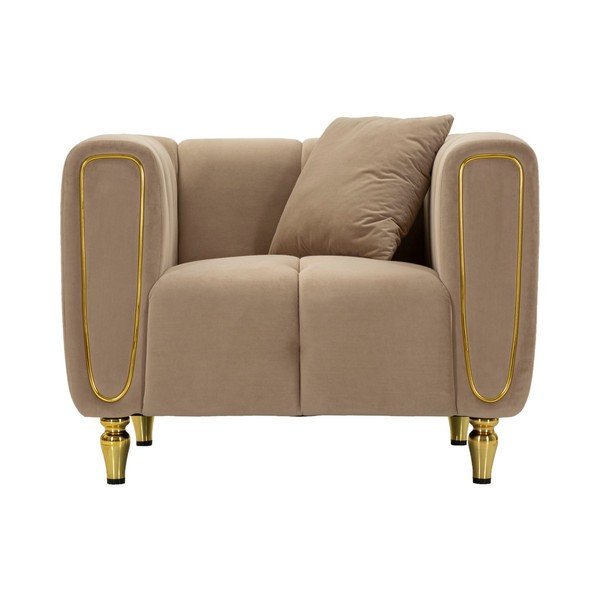 Fotoliu taupe cu tapițerie din catifea Alma – Mauro Ferretti-image-2