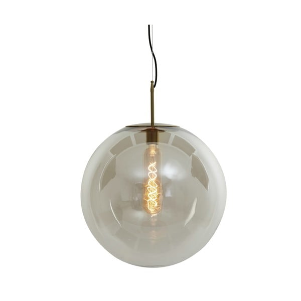 Lustră în culoarea bronz cu abajur din sticlă ø 48 cm Medina – Light & Living-image-2