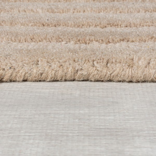 Covor bej țesut manual din lână 120x170 cm Zen Rectangles – Flair Rugs-image-4