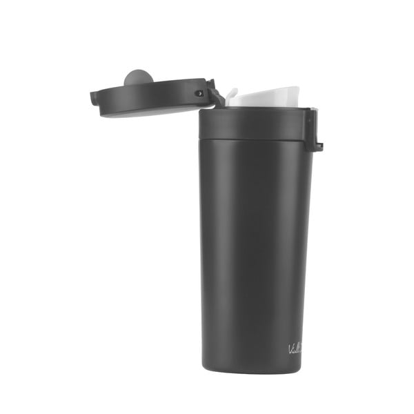 Cană termică Vialli Design Fuori, 400 ml, negru-image-2
