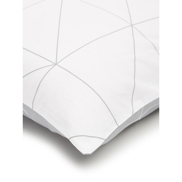 Lenjerie de pat din bumbac de46 Marla, 155 x 220 cm, alb-gri-image-4