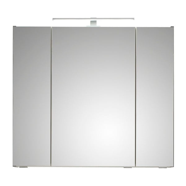 Dulap de baie suspendat gri cu oglindă 80x70 cm Set 357 - Pelipal