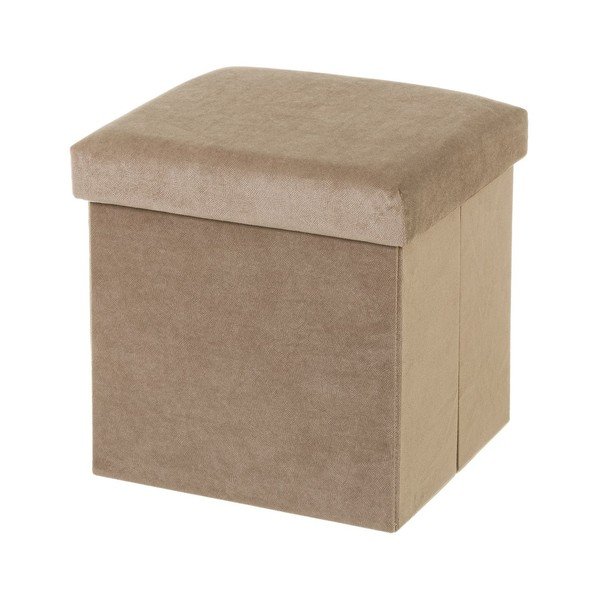 Taburet bej cu tapițerie din catifea Velvet – Casa Selección