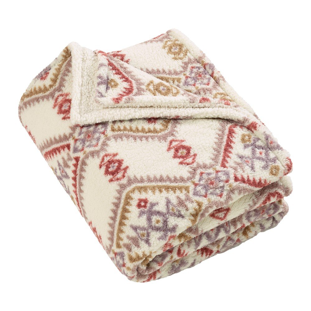 Pătură în culoare naturală 240x200 cm Navajo Fleece – Catherine Lansfield