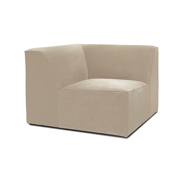 Modul pentru canapea bej   din catifea reiată Sting - Scandic-image-2