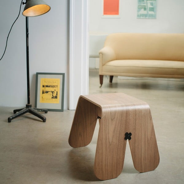 Scăunel Brambla Bunny Stool Walnut-image-1