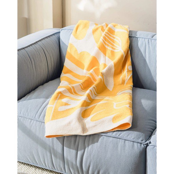 Pătură galbenă 165x200 cm Lino – noo.ma-image-2