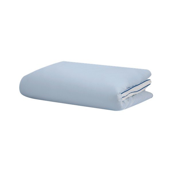 Husă de pilotă albastru-deschis din bumbac satinat pentru pat dublu 200x200 cm Oba – noo.ma