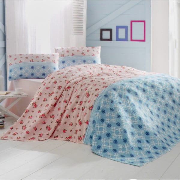 Cuvertură ușoară pentru pat Cemre Blue, 200 x 235 cm