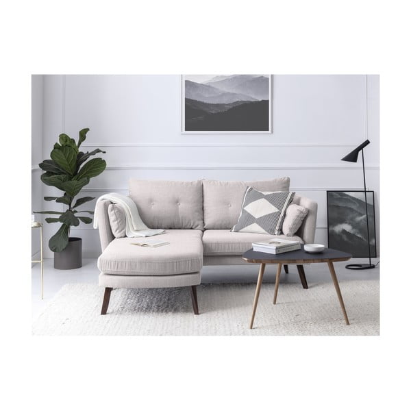 Canapea cu 3 locuri Mazzini Sofas Elena, cu șezlong pe partea stângă, crem alb-image-3