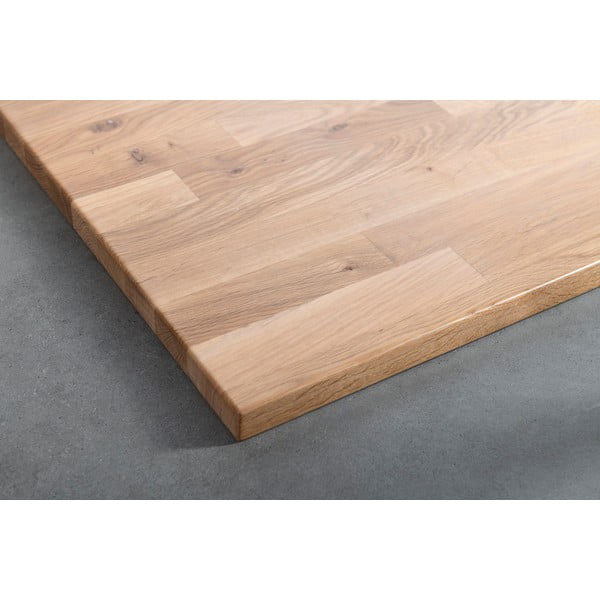 Blat sub chiuvetă în culoare naturală din lemn de stejar 80x50 cm Woody – Sapho-image-3